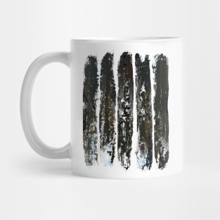 Frozen Winter Trees in Brush Strokes Mug